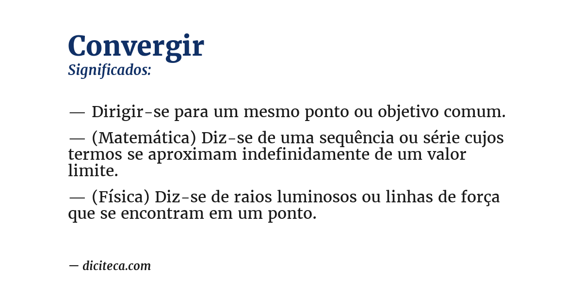 Significado de convergir