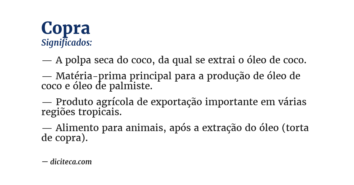 Significado de copra