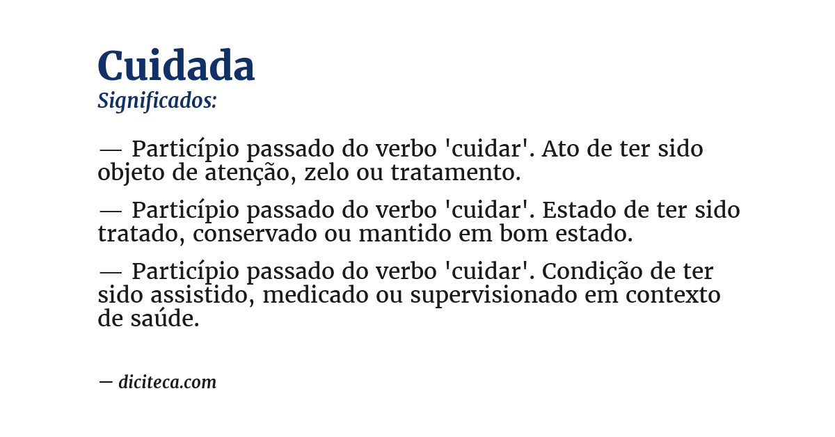 Significado de cuidada