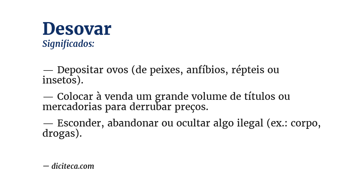 Significado de desovar