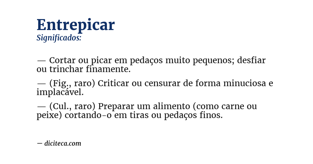 Significado de entrepicar