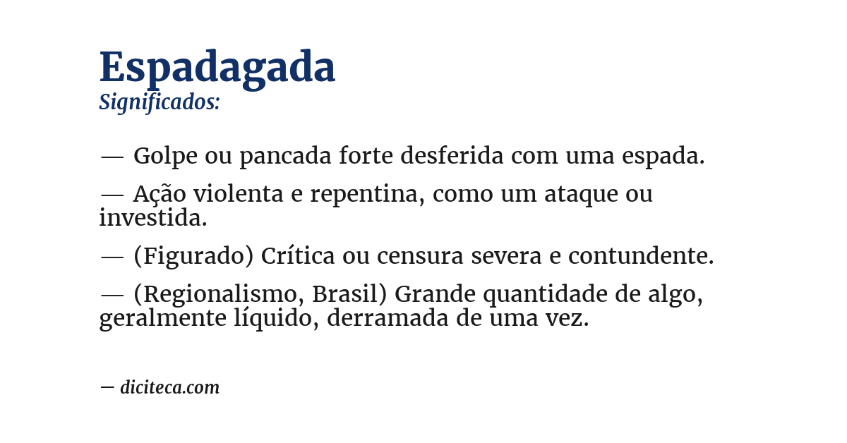 Significado de espadagada