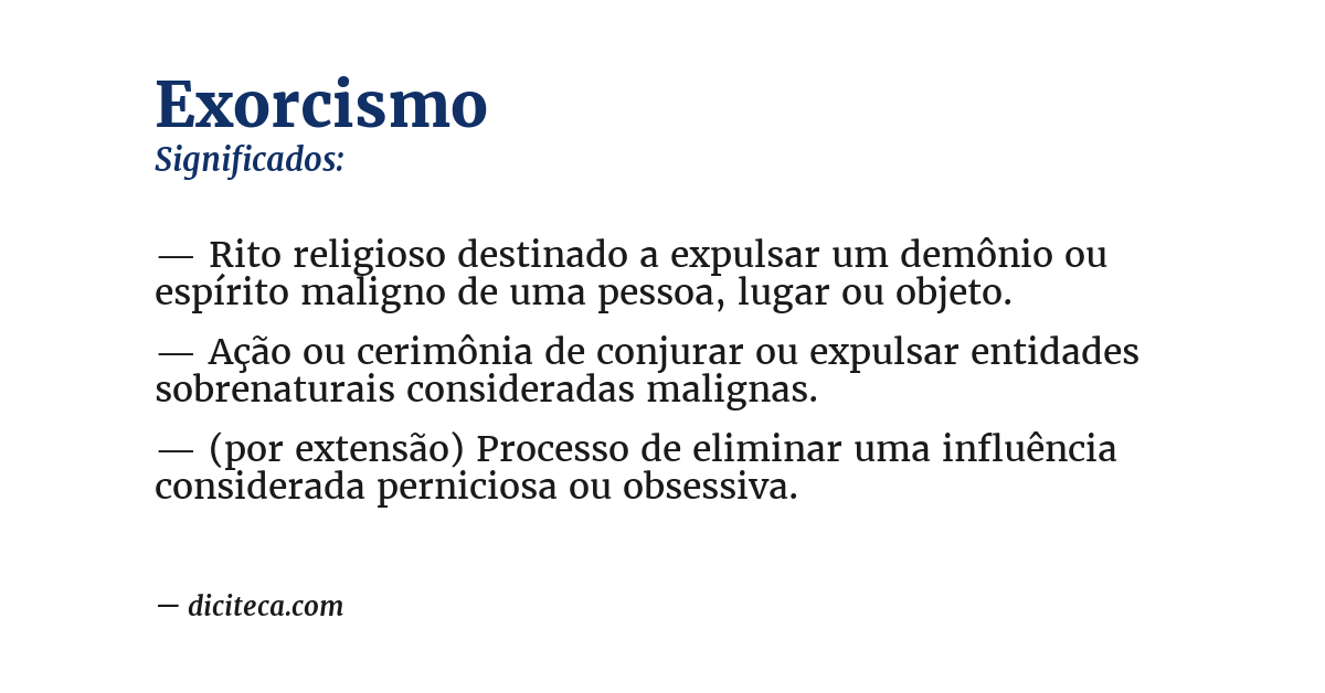 Significado de exorcismo