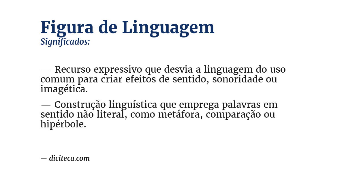 Significado de figura de linguagem