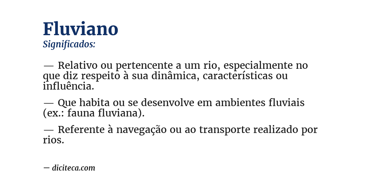 Significado de fluviano