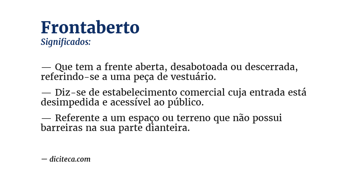 Significado de frontaberto