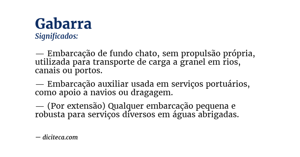 Significado de gabarra