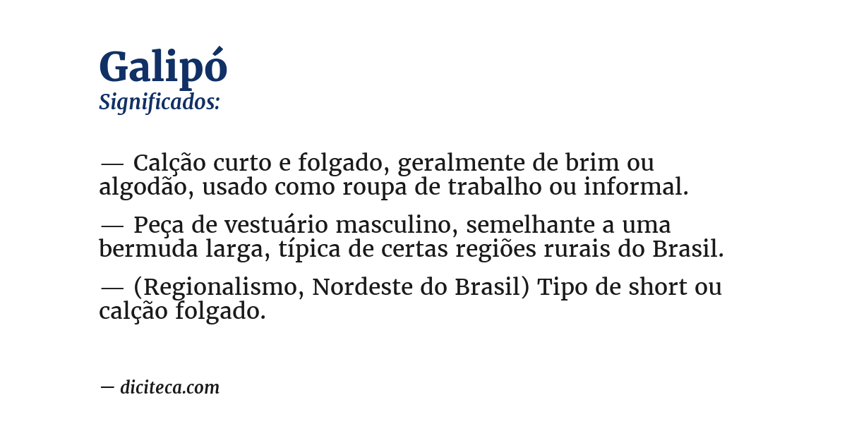 Significado de galipó