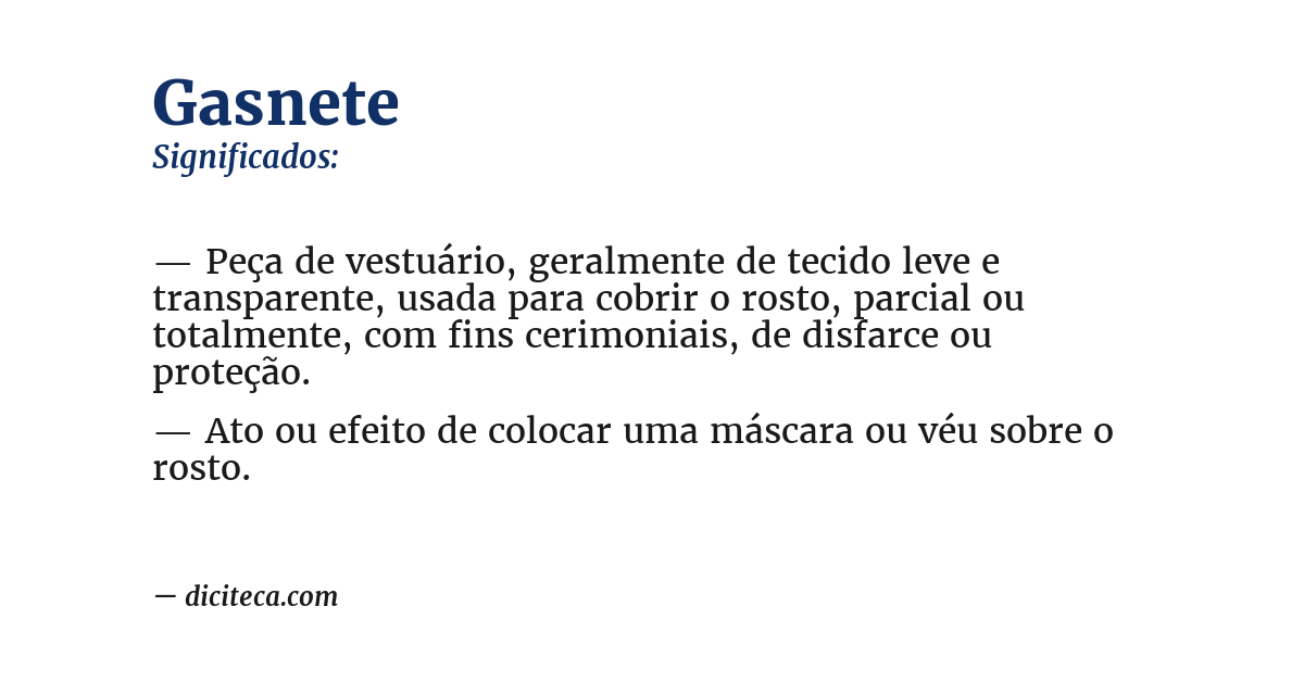 Significado de gasnete