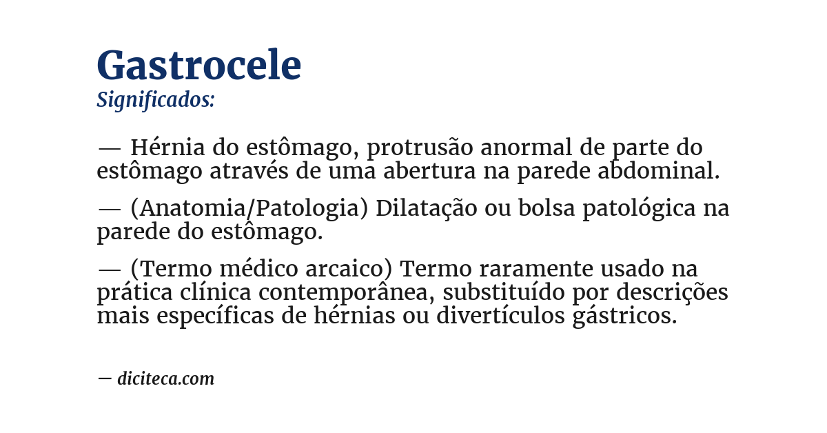 Significado de gastrocele