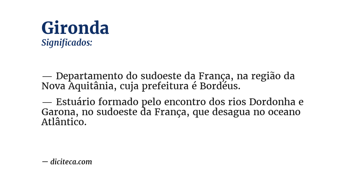 Significado de gironda