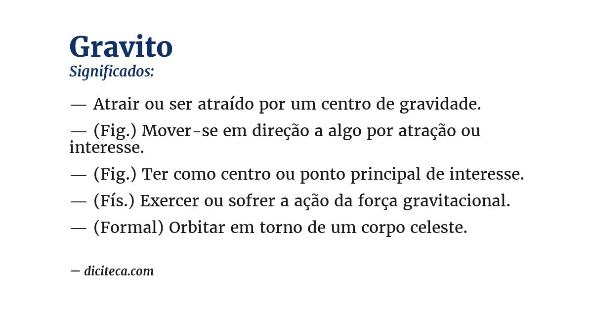 Significado de gravito
