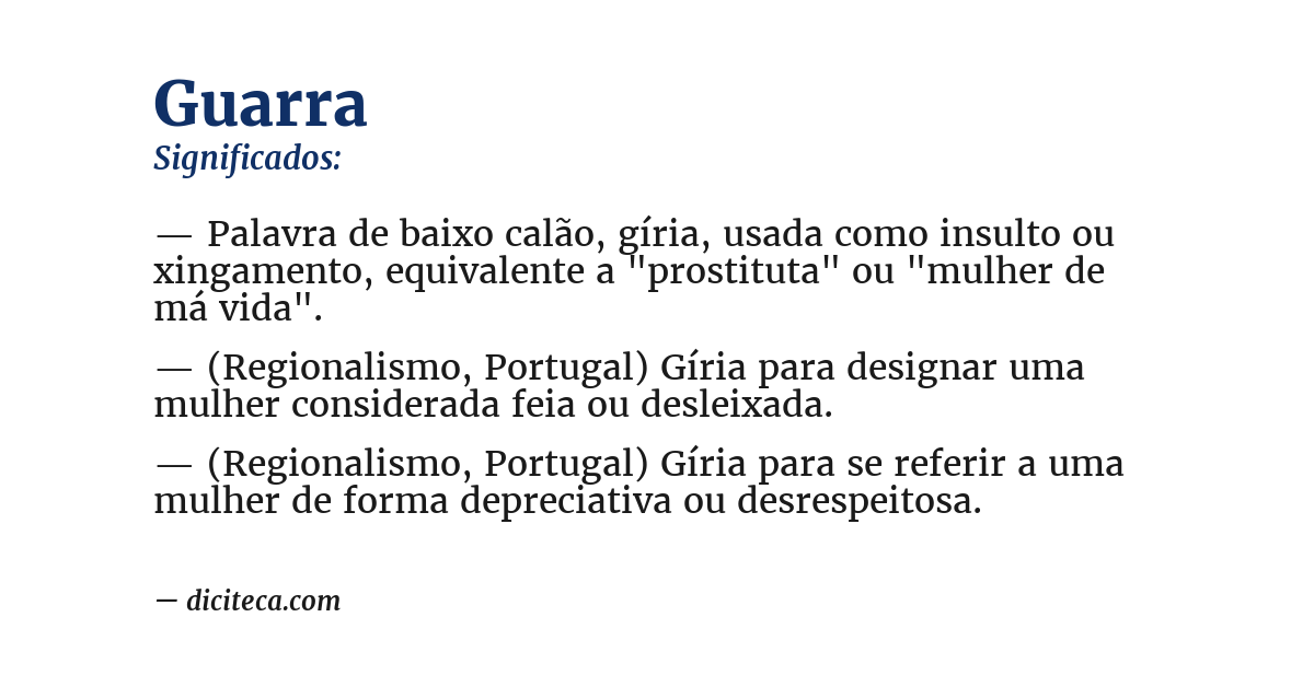 Significado de guarra