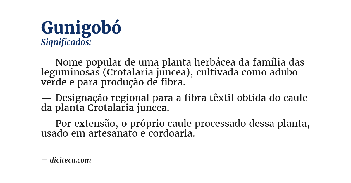 Significado de gunigobó