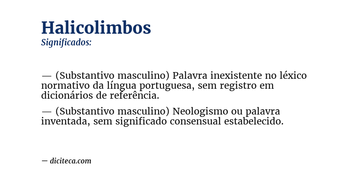 Significado de halicolimbos
