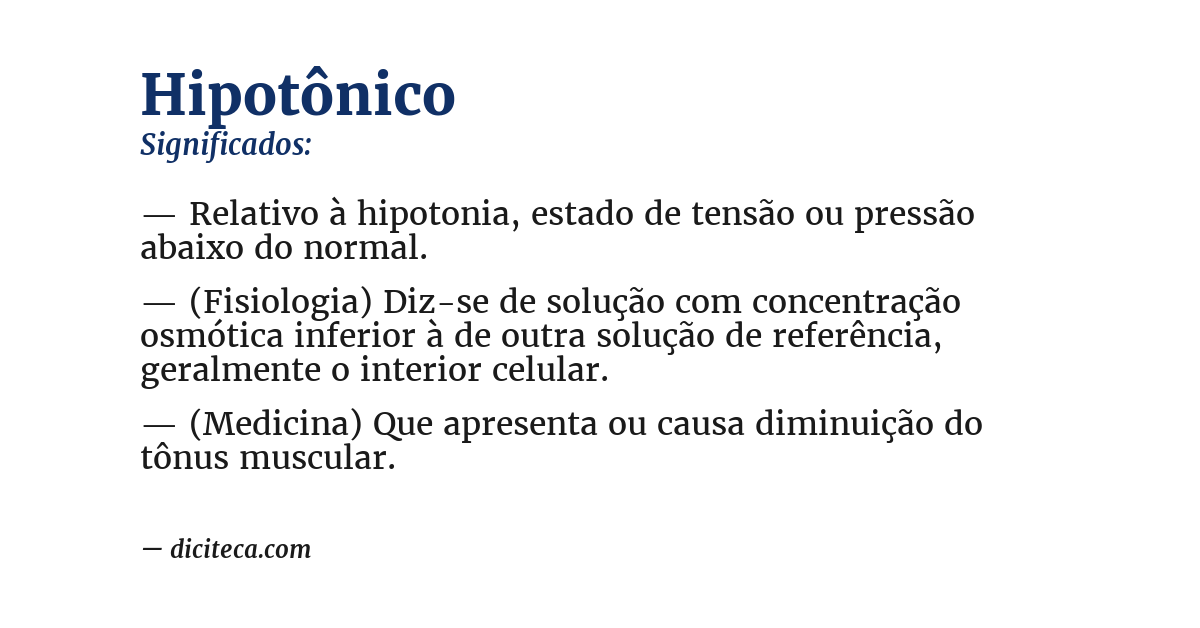 Significado de hipotônico