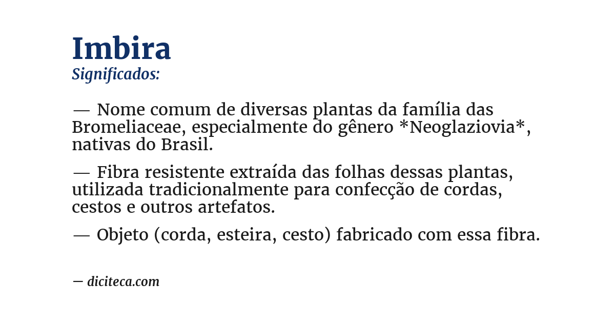 Significado de imbira