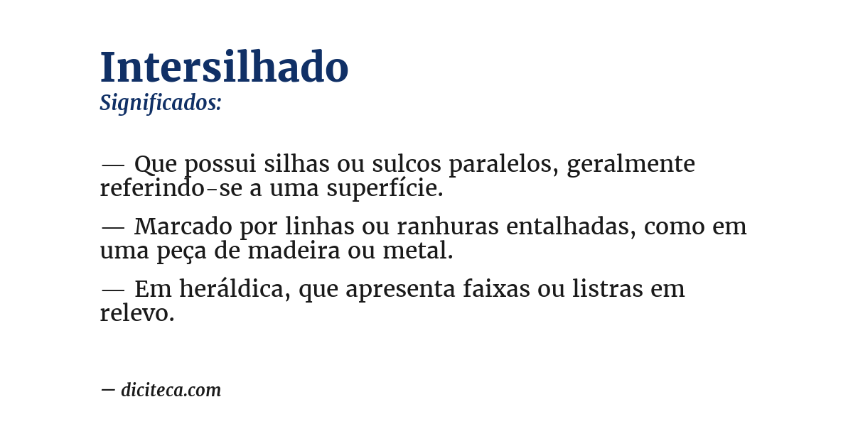 Significado de intersilhado