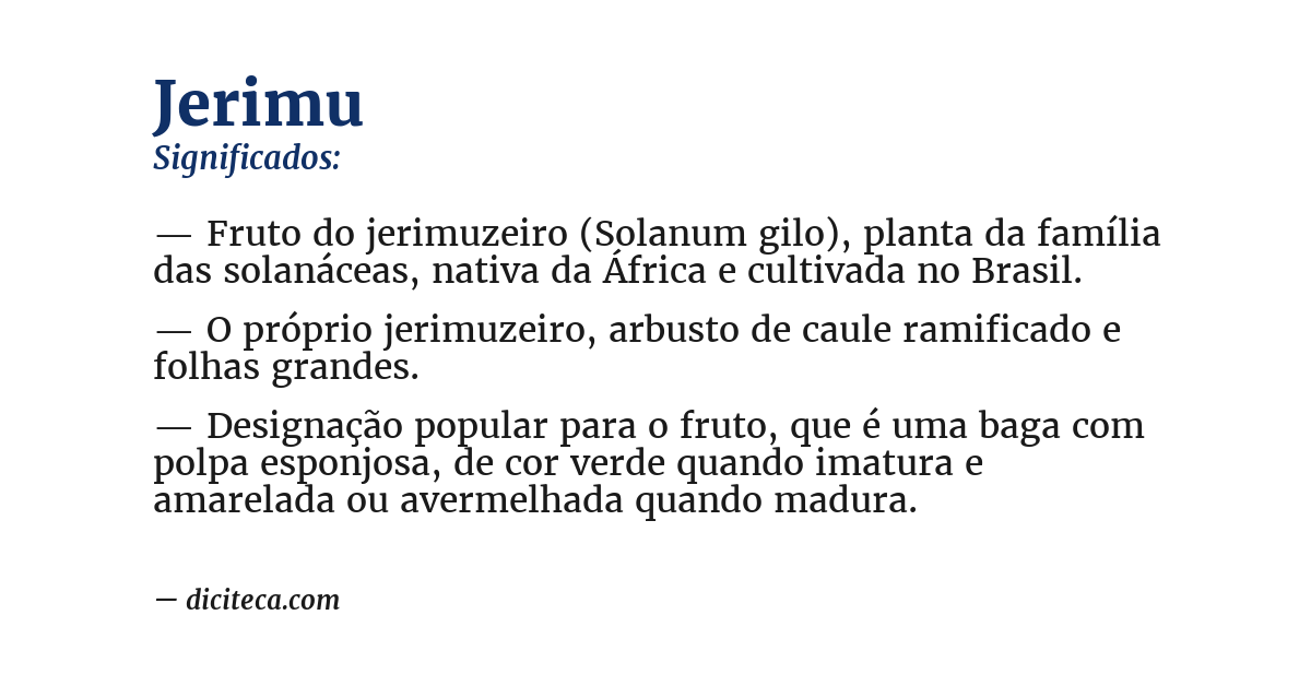 Significado de jerimu