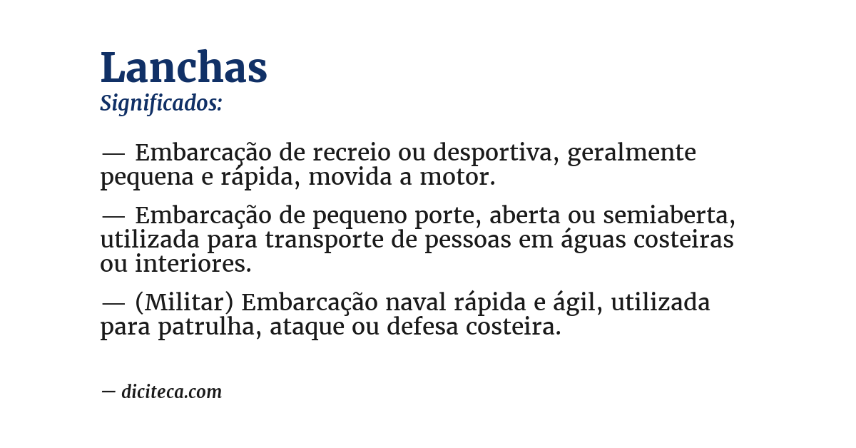Significado de lanchas