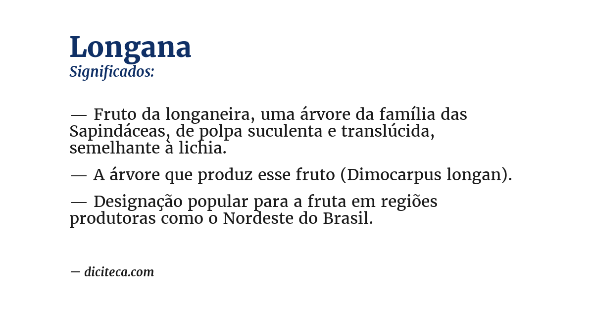 Significado de longana