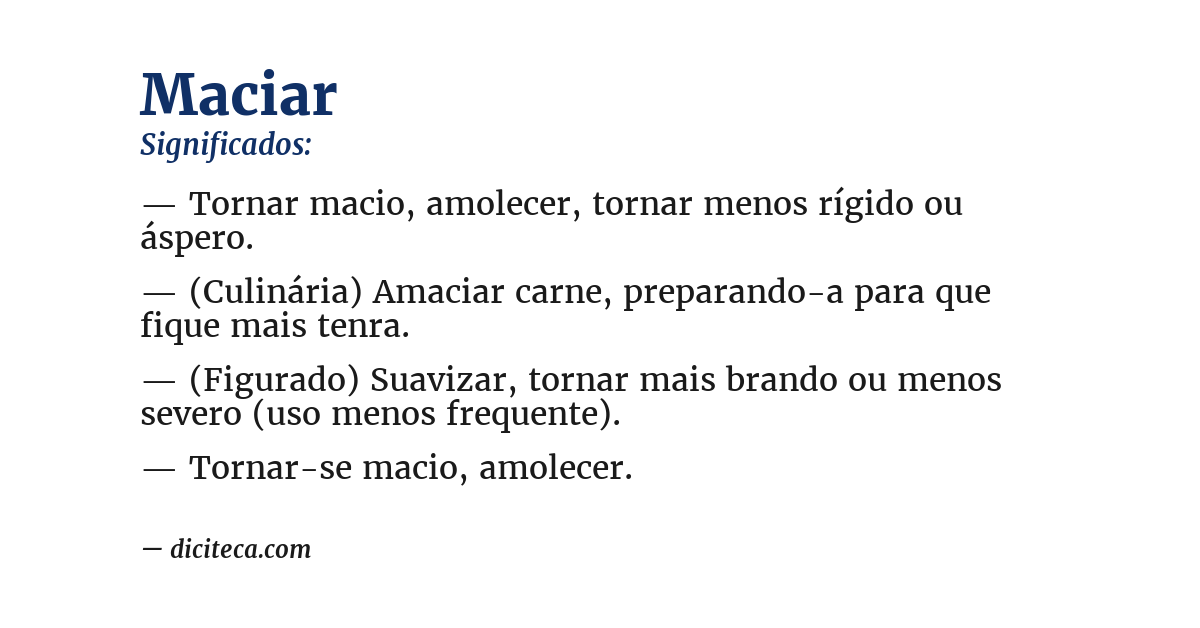 Significado de maciar
