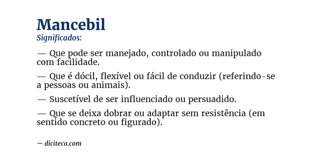 Significado de mancebil
