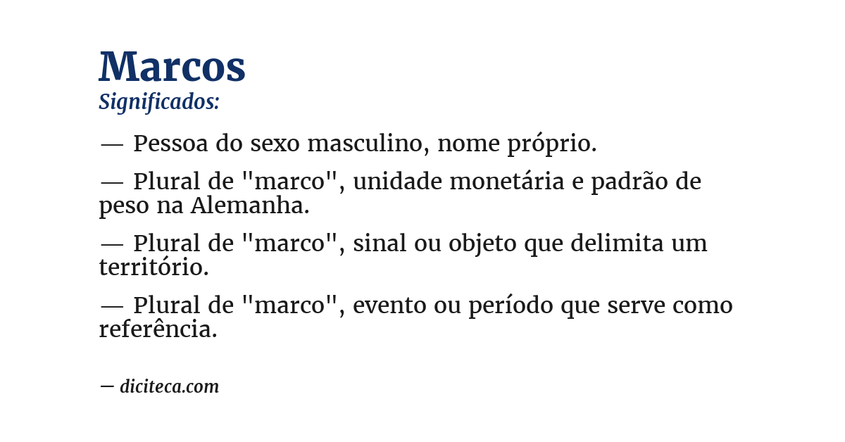 Significado de marcos