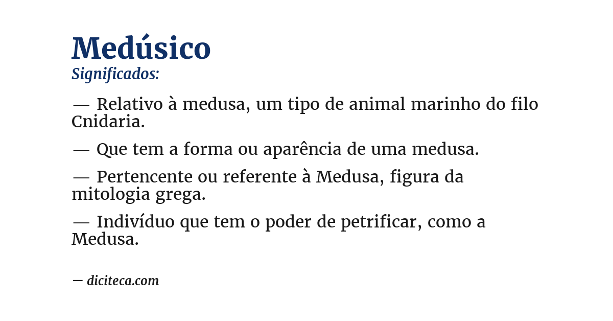 Significado de medúsico