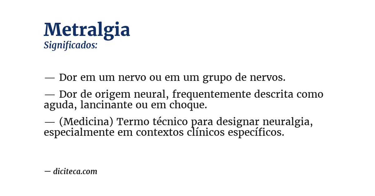 Significado de metralgia