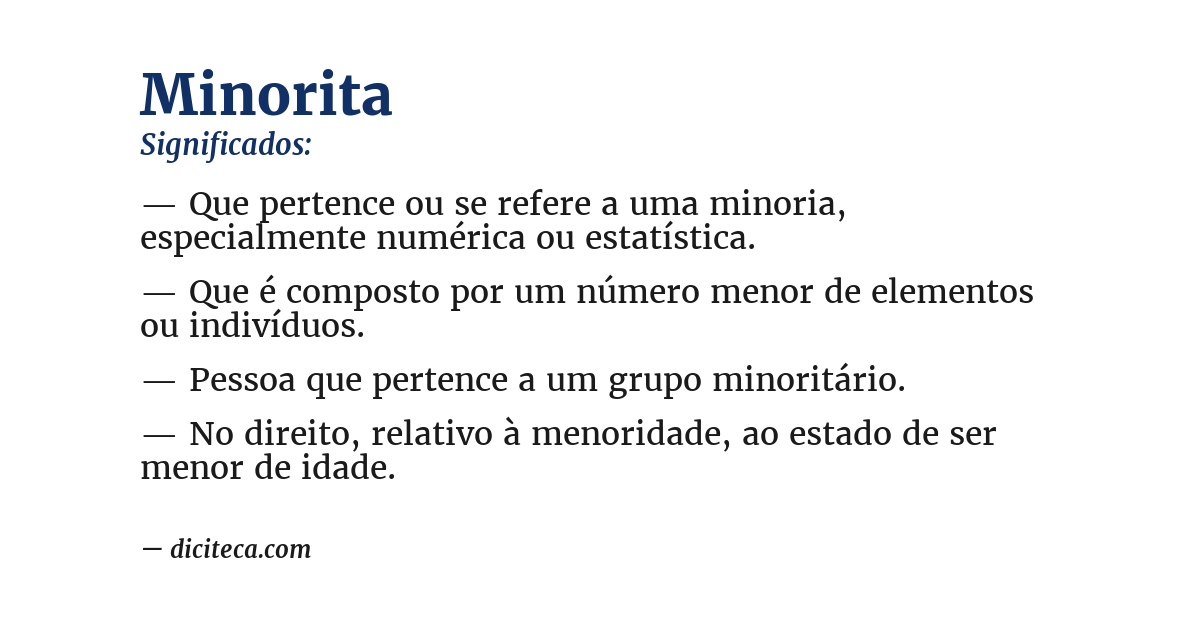 Significado de minorita