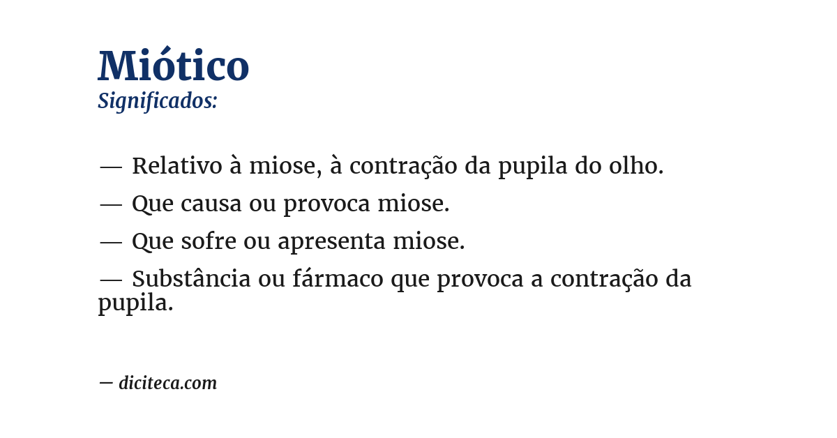 Significado de miótico