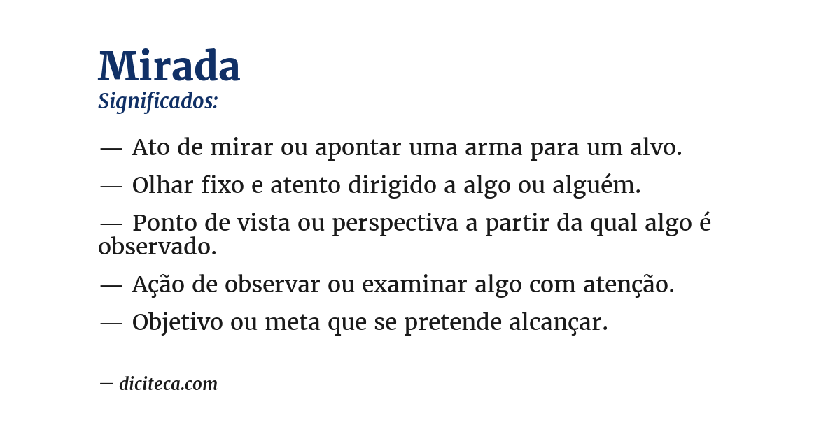 Significado de mirada