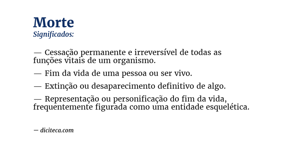 Significado de morte