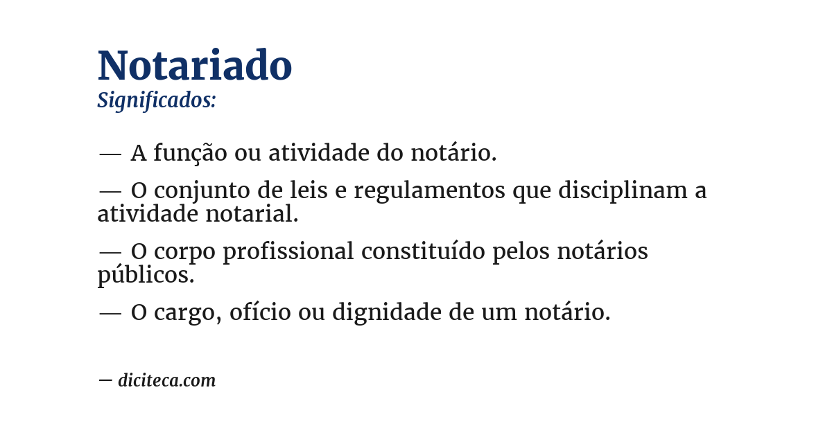 Significado de notariado