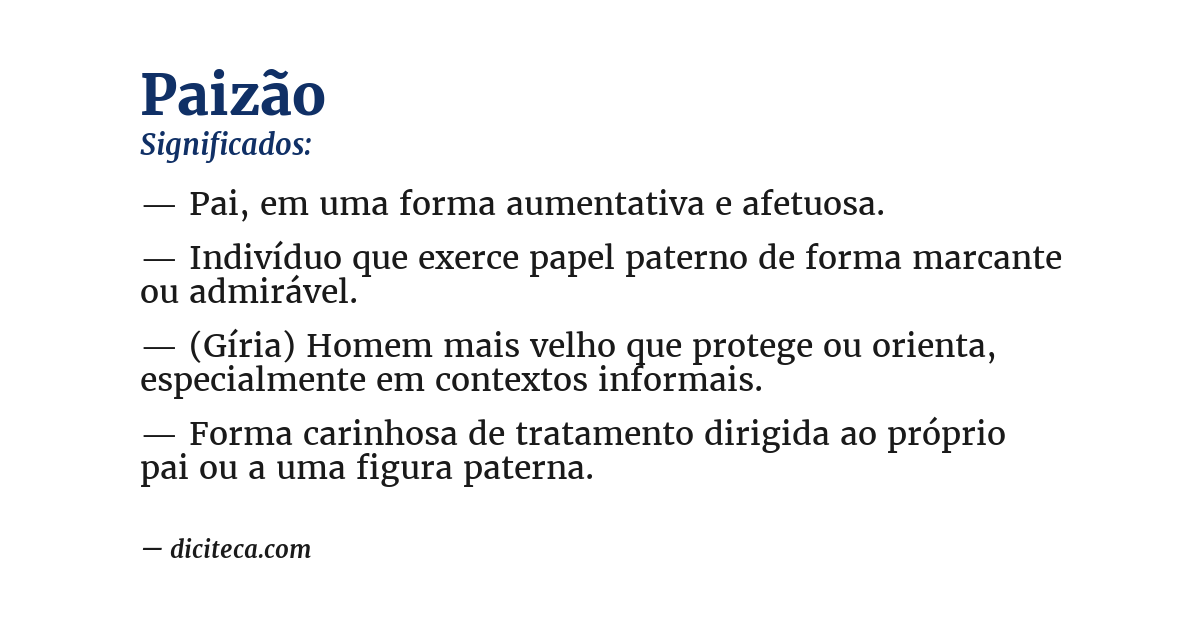 Significado de paizão