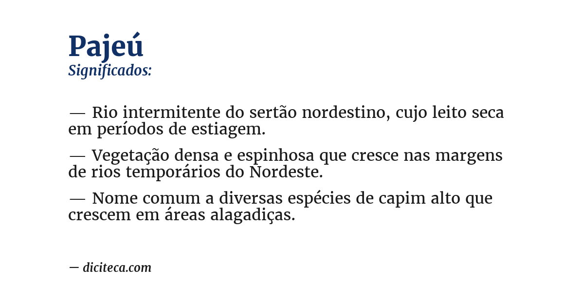 Significado de pajeú