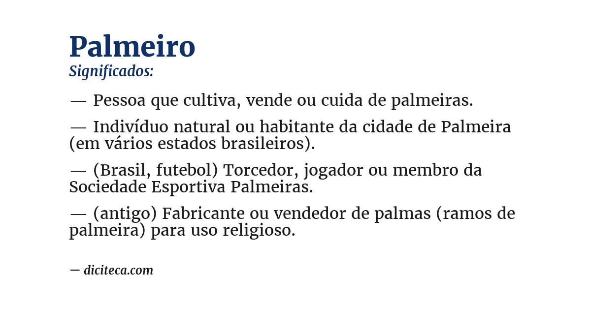 Significado de palmeiro