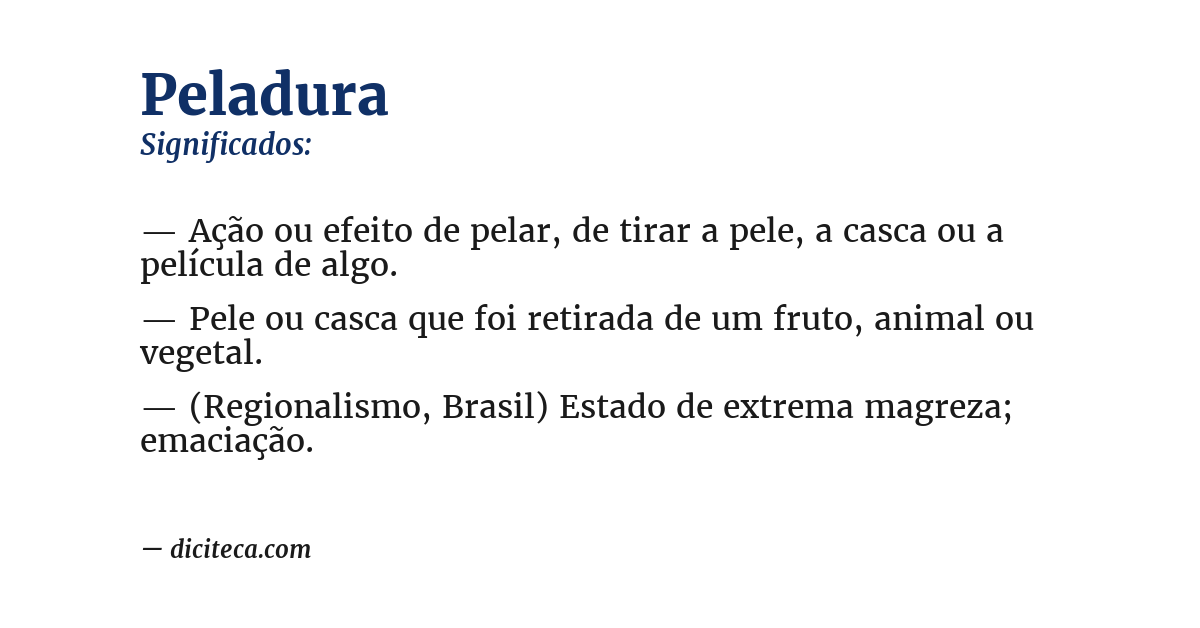Significado de peladura