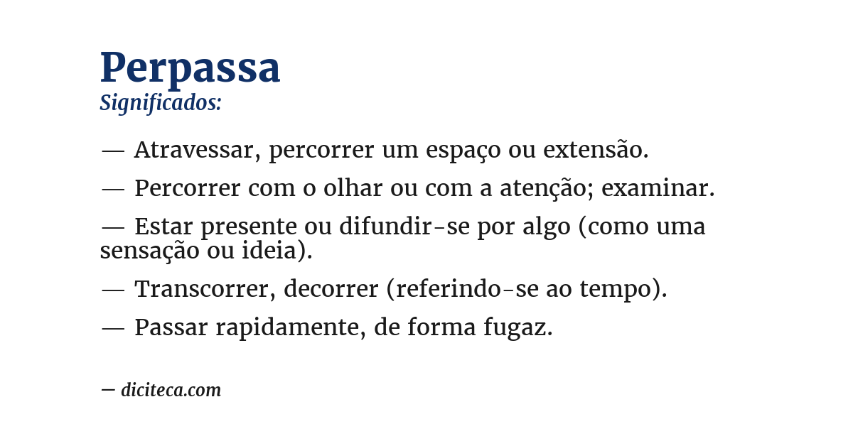 Significado de perpassa