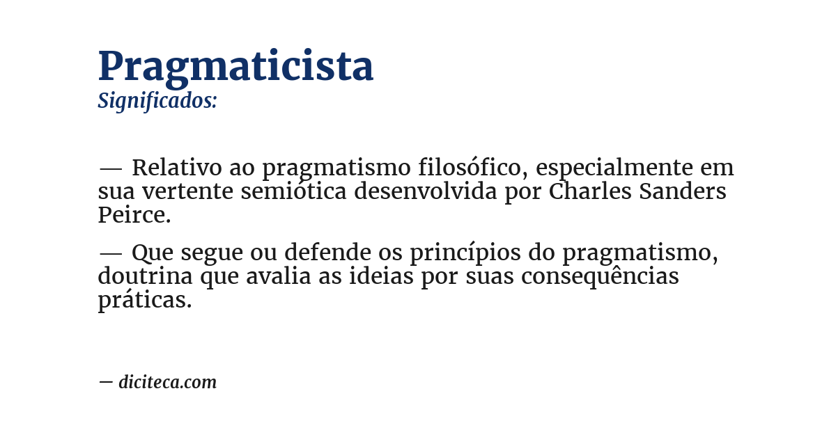 Significado de pragmaticista
