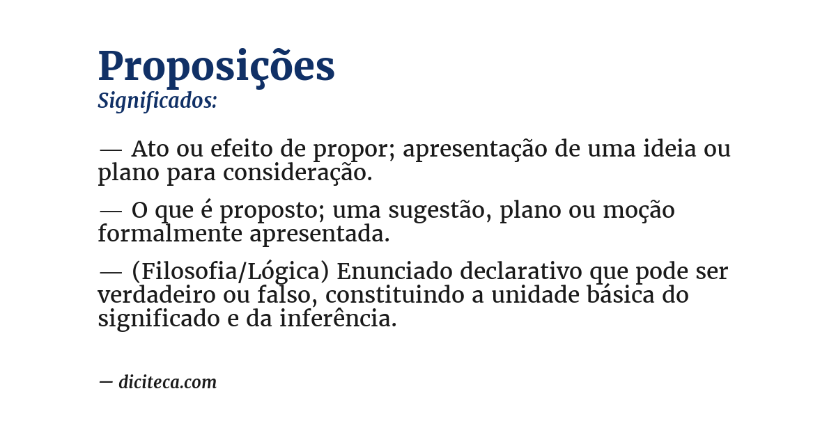 Significado de proposições