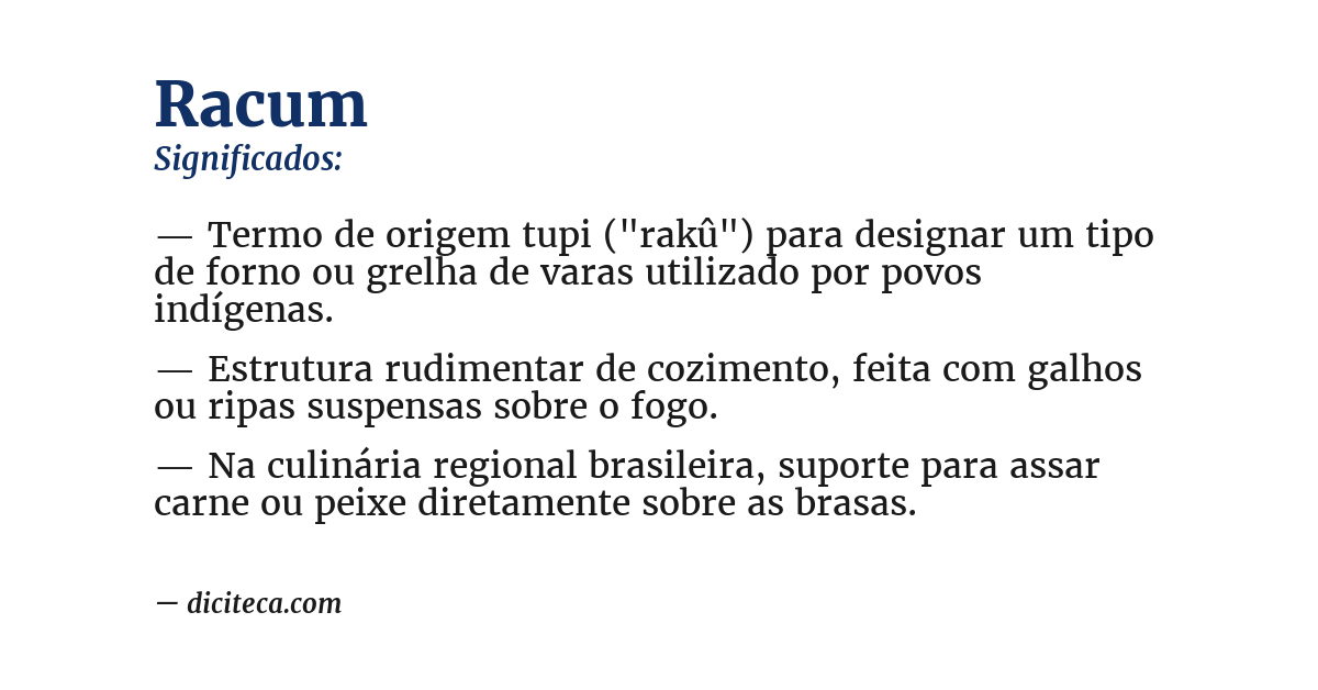 Significado de racum