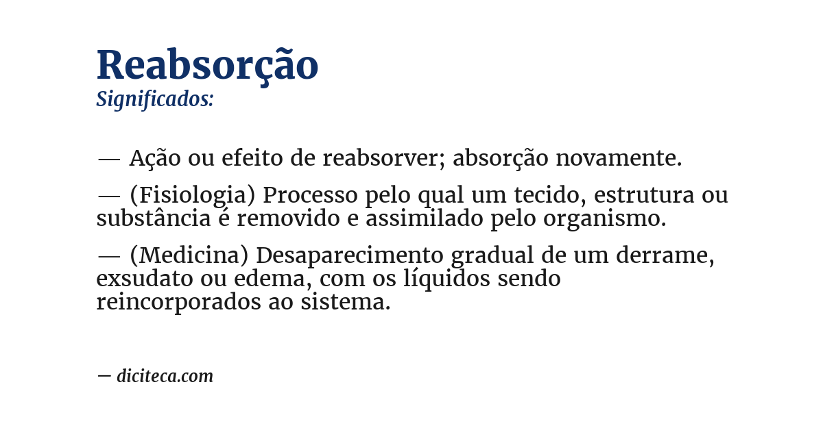 Significado de reabsorção