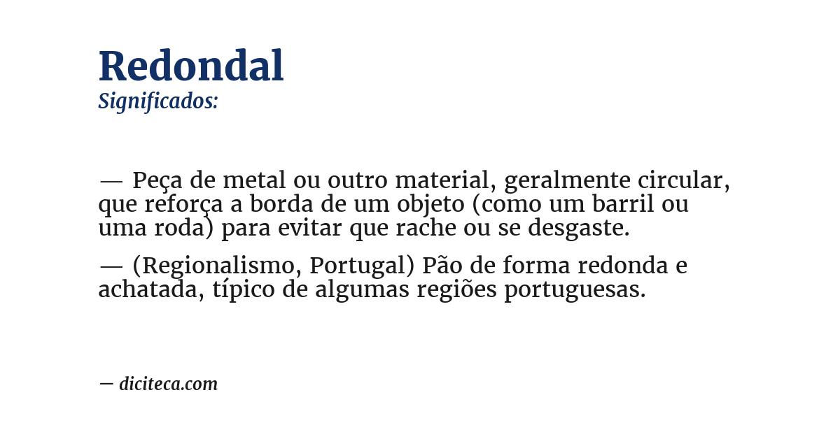 Significado de redondal