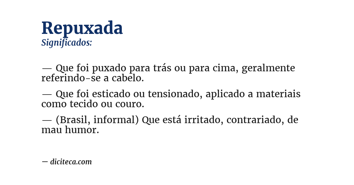 Significado de repuxada