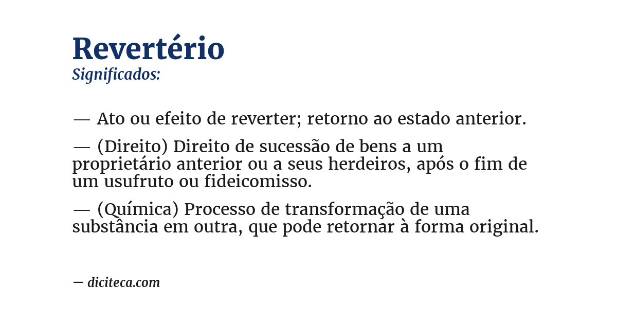 Significado de revertério