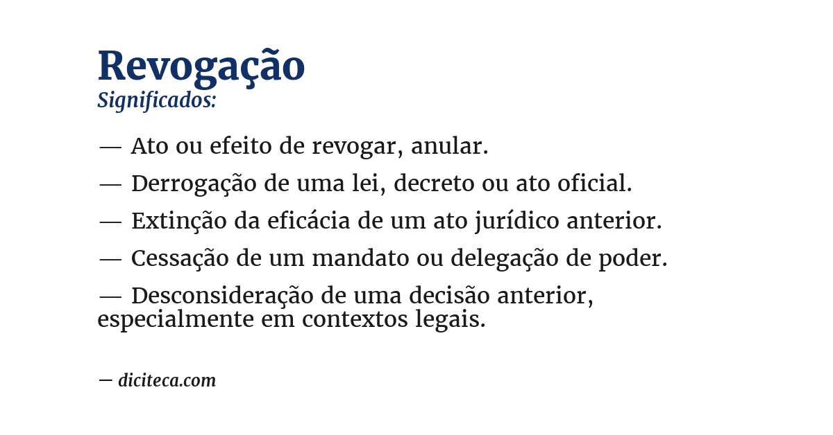 Significado de revogação
