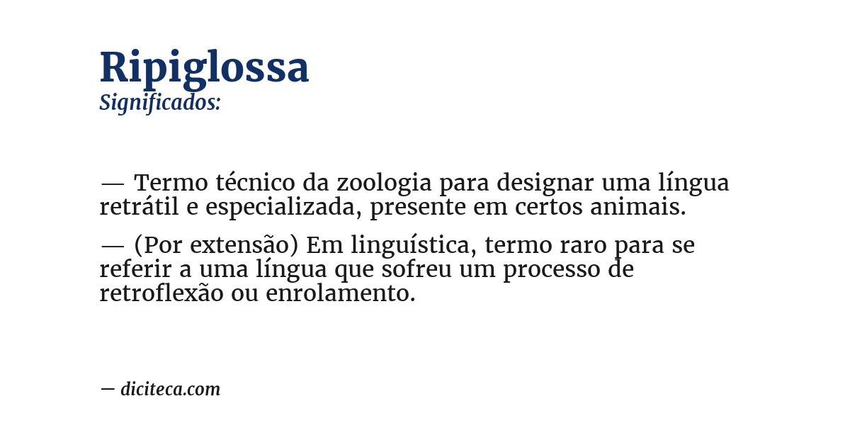 Significado de ripiglossa