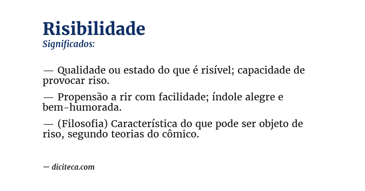 Significado de risibilidade